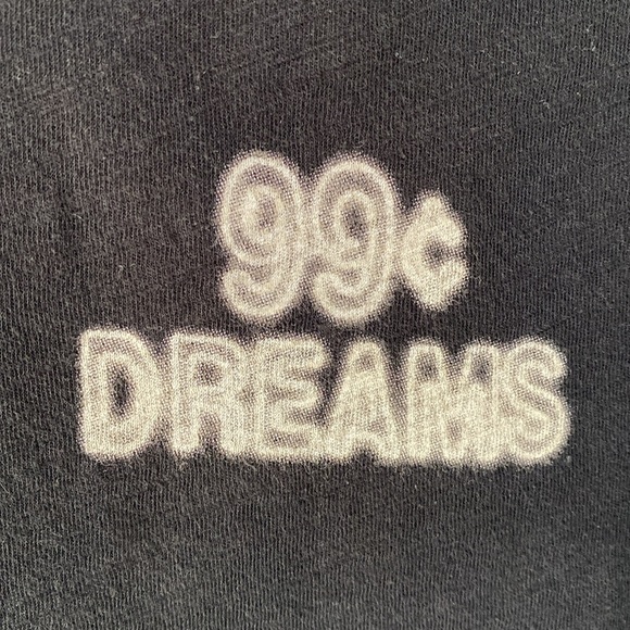 Hiro Clark 99 Cent Dreams Black Graphic Short Sleeve Crewneck Cotton T Shirt M - Picture 5 of 7